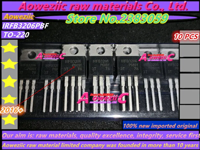 

Aoweziic 2016+ 100% new imported original IRFB3206PBF IRFB3206 TO-220 N-Channel MOSFET 60V 210A