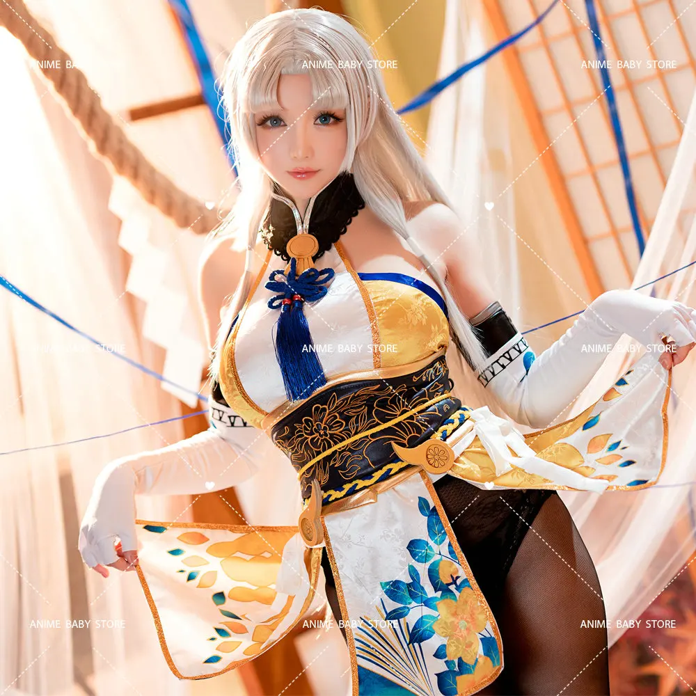 

Game Naraka: Bladepoint Cosplay Hutao Costumes Women Anime COS Royal House Flower Woven Role-play Clothing Dress Complete Set