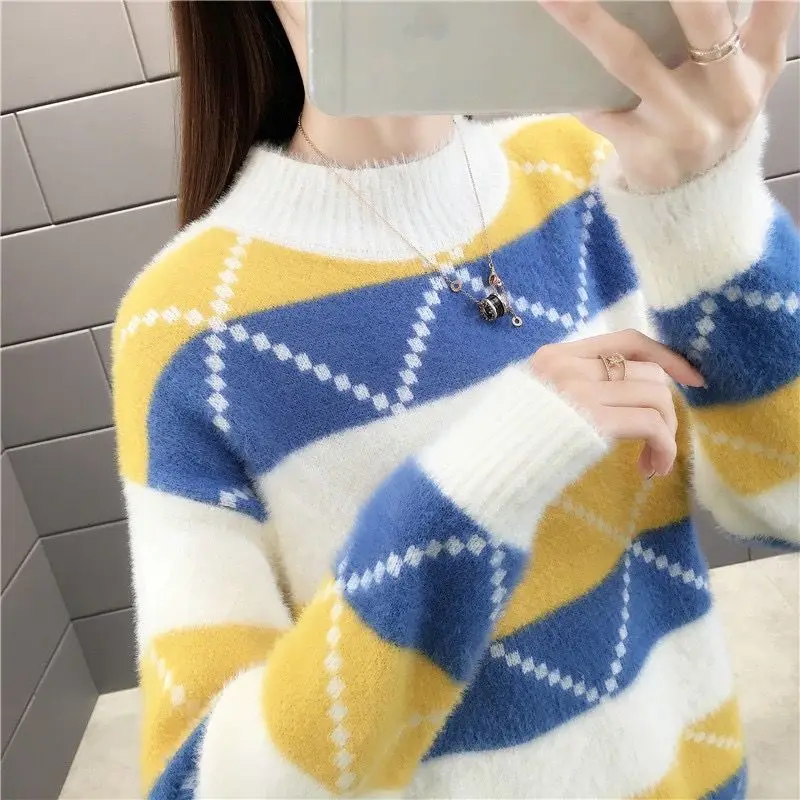 Vy1067 2020 spring autumn winter new women fashion casual warm nice Sweater woman female OL oversized sweater  turtleneck