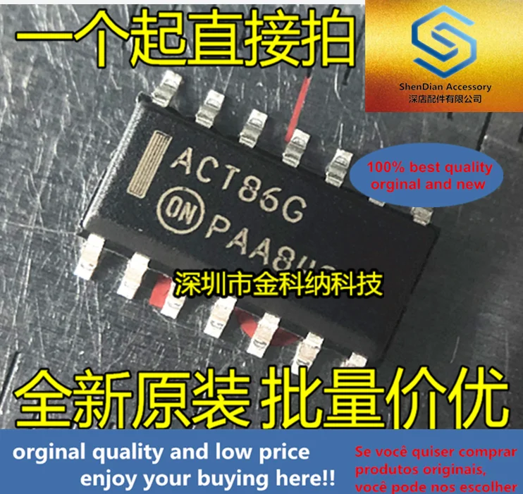 10Pcs Alleen Orginal Nieuwe MC74ACT86DR2G ACT86G SOP14 Xor 4 Manier Logic Chip ACT866