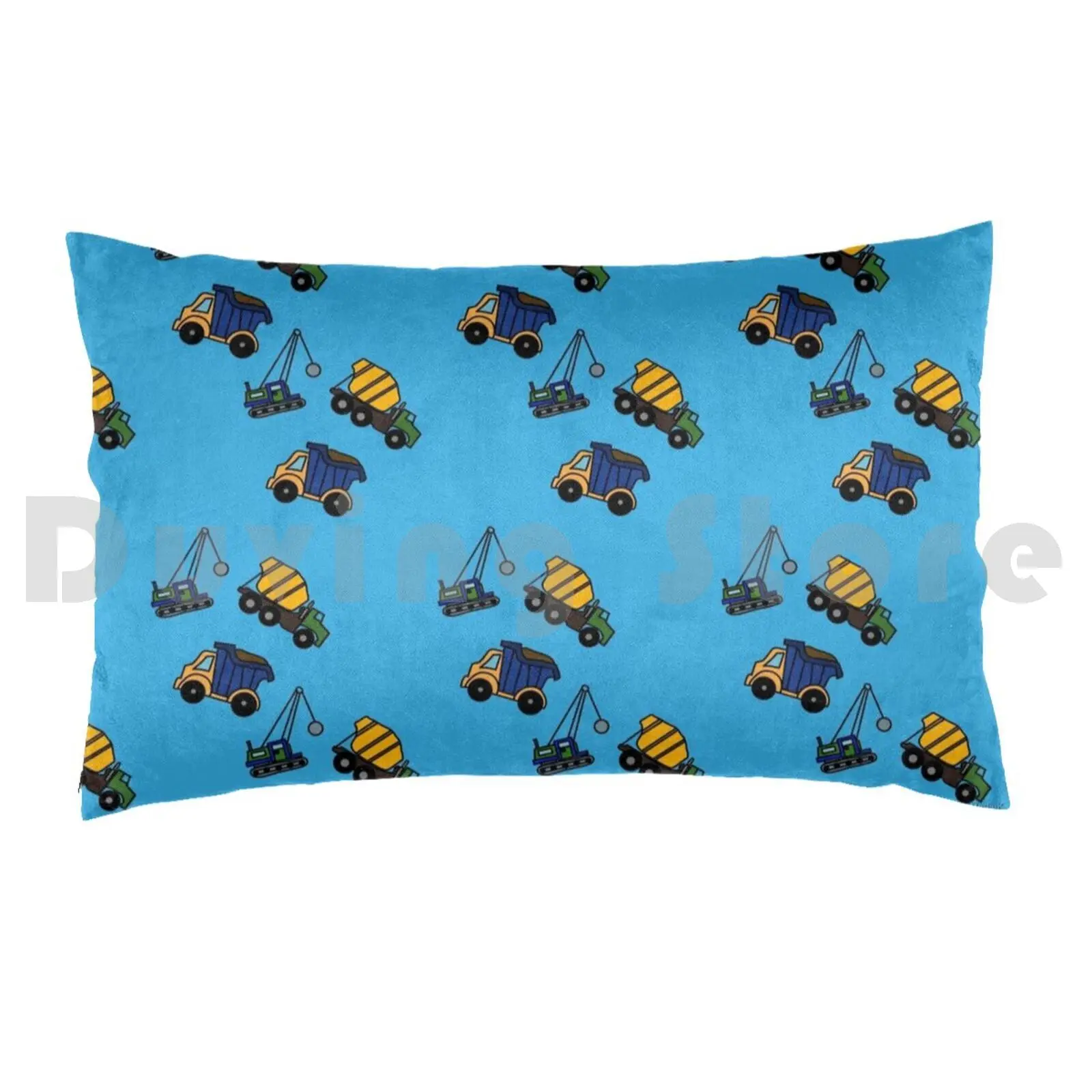 Construction Toys Pillow Case 20*30 Inch Construction Trucks Little Boys