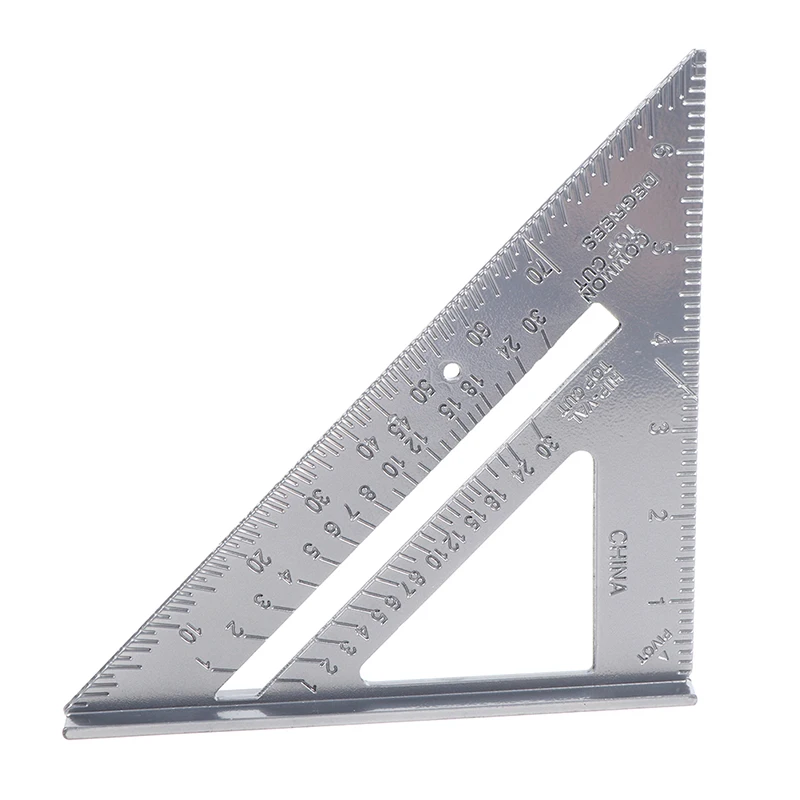 Triangle Ruler 90 Degree Thickening Angle Rule Aluminum Alloy Carpenter Measurement Square Ruler Layout Tool Measurement Tool
