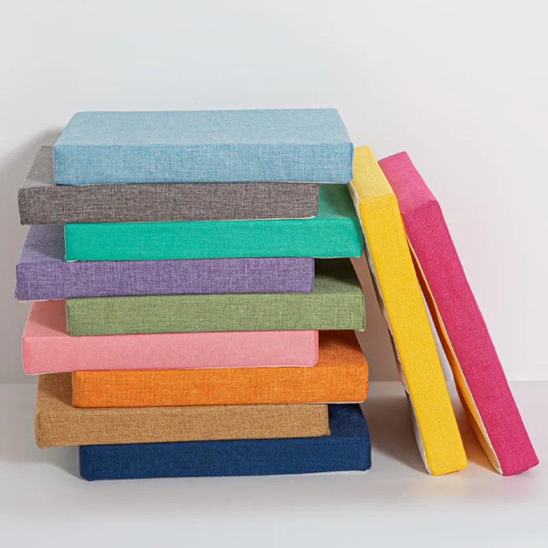 

10pcs Solid color memory cotton chair cushion floating window high density sofa cushion thickened to increase comfort cushion