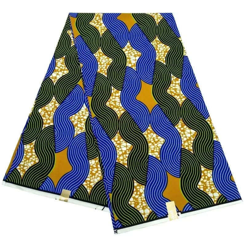 2021 New Fashion 100% Polyester African Fabric Guarantee Nigeria Veritable Ankara Real Wax 6Yard