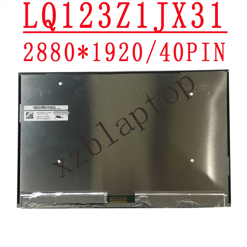 

Original 12.3'' LQ123Z1JX31 For Dell Latitude 7285 2880*1920 NO Touch Screen LED LCD Screen Display DP/N 0HW8YN