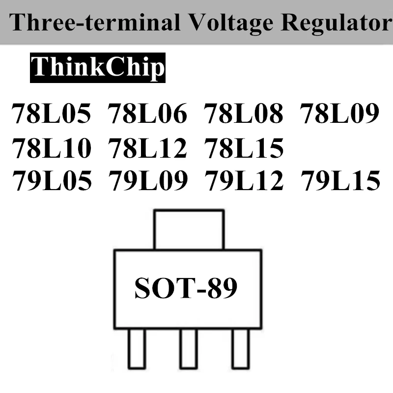 (20pcs) SOT-89 78L05 78L06 78L08 78L09 78L10 78L12 78L15 79L05 79L09 79L12 79L15 Three-terminal Voltage Regulator