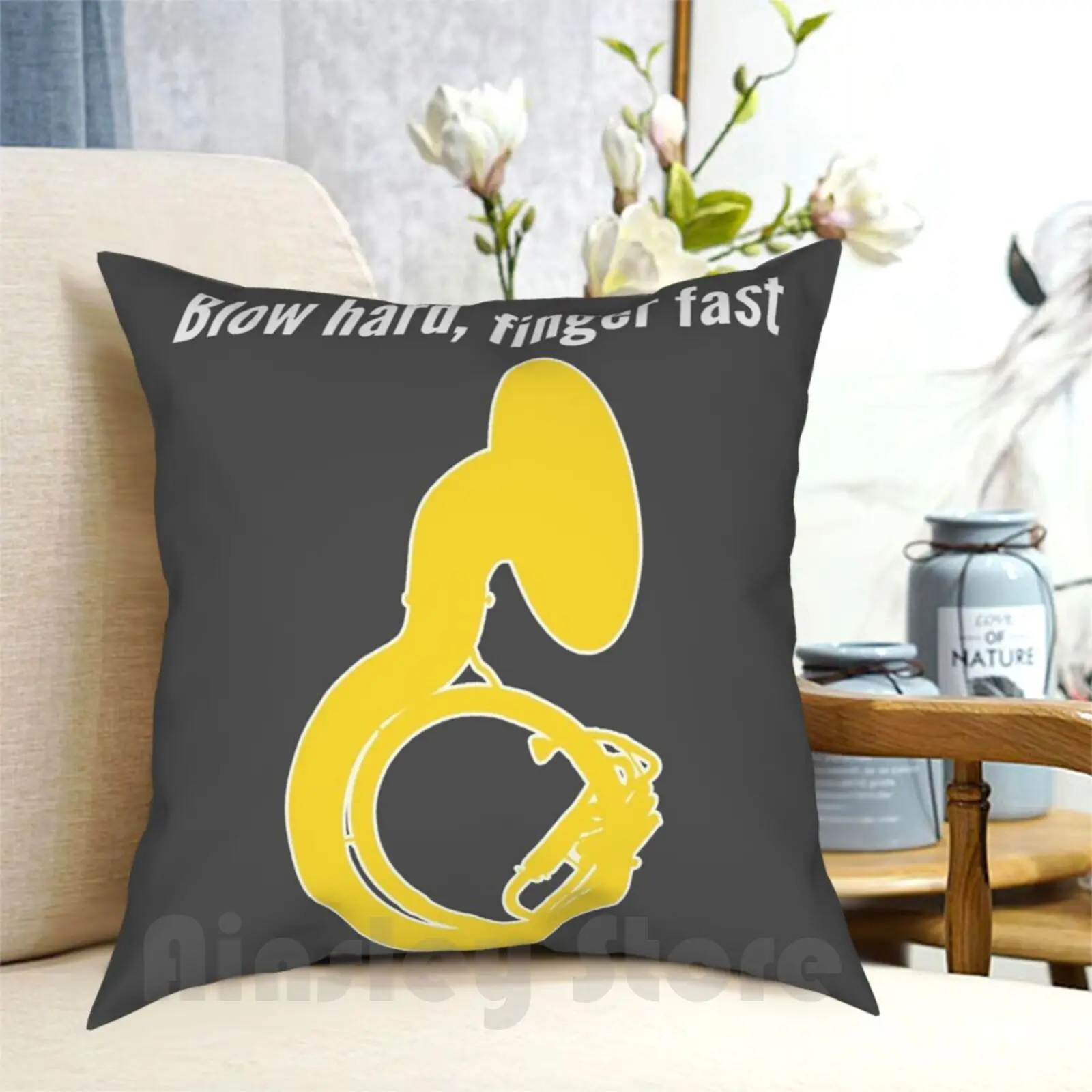 Sousaphone-Blow Hard, regalo de Sousaphone rápido y divertido para dedos, banda de marcha, mochila de senderismo al aire libre con banda de latón resistente al agua