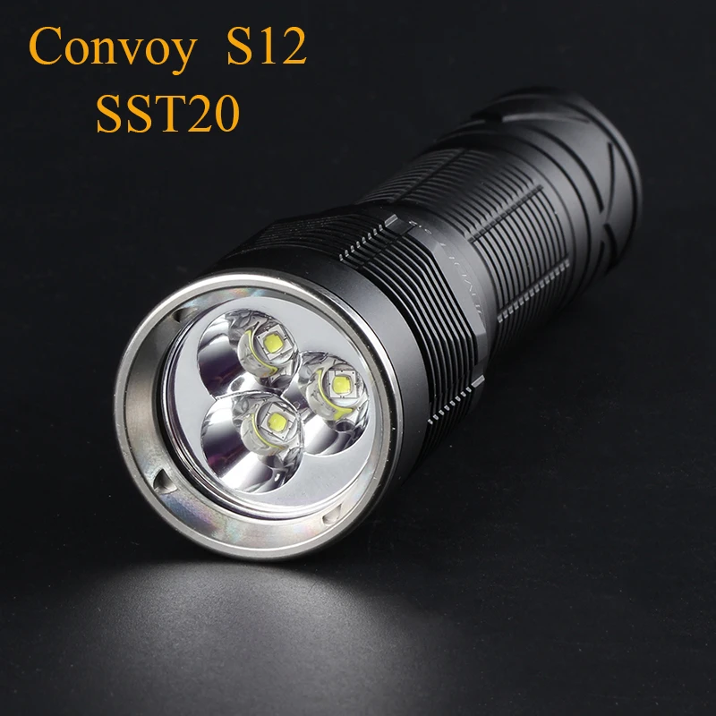 Convoy S12 with Luminus SST20 or Nichia 219C LED Flashlight Linterna Torch Lanterna 21700 Flash Light Camp Lantern Work Light