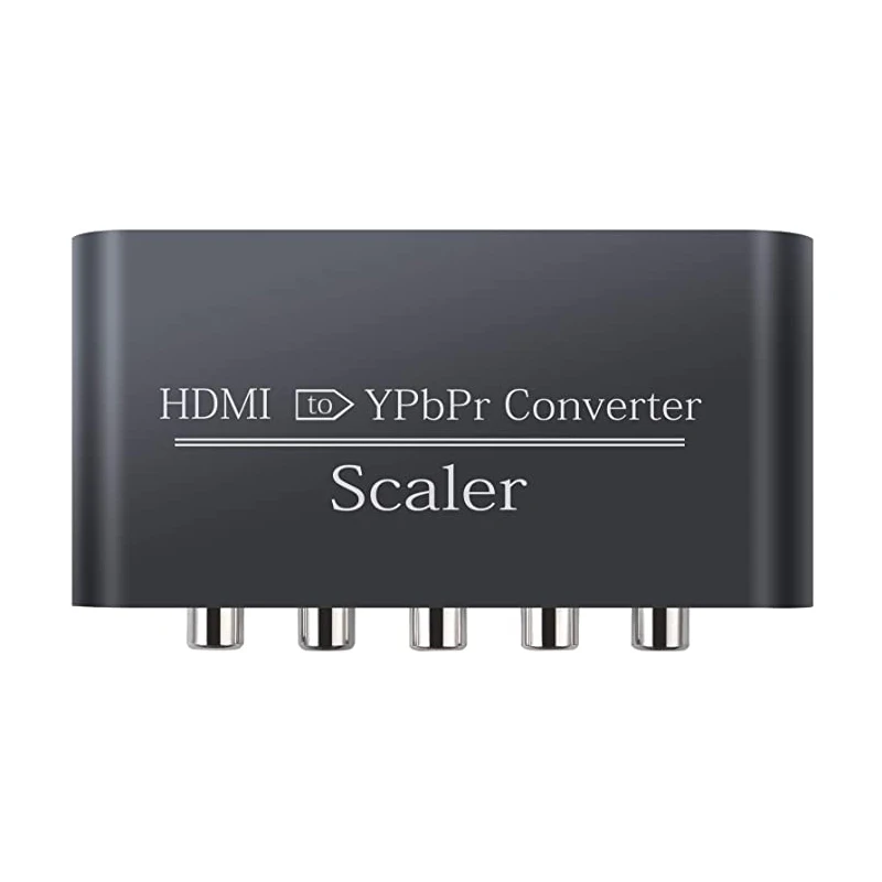 HDMI do RGB składnik 5RCA wideo YPbPr + R/L konwerter Audio z skaler HD 1080P Adapter do Monitor HDTV projektor