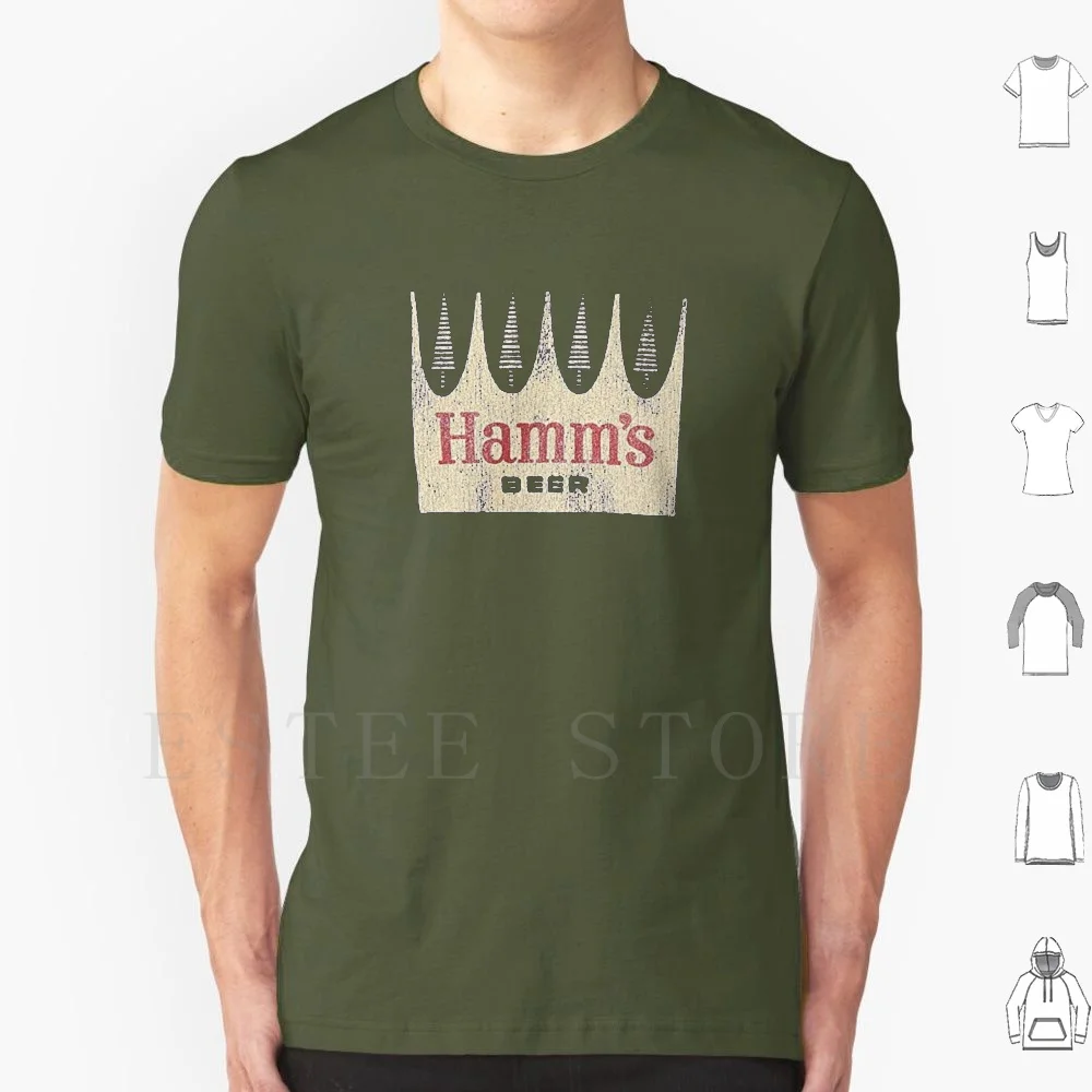 Hamms Beer-Distressed T Shirt Cotton Men DIY Print Hamms Hamms Beer Beer Brewing Ham Vintage Beer Retro Beer