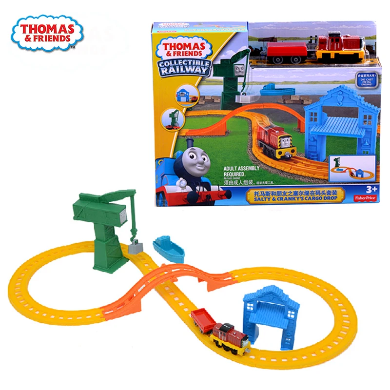 Original Thomas and friend\'s model car children\'s toy celti at the dock alloy series track set BHR95 boys train toys