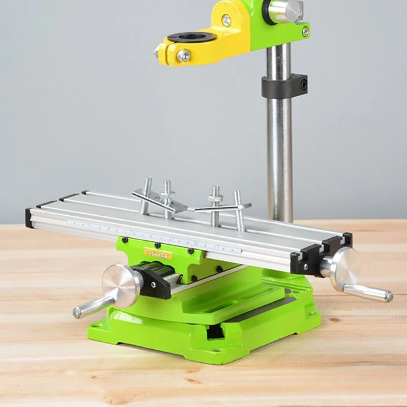 Multifunction Mini Precision Milling Machine Bench Drill Vise Worktable X Y-Axis Adjustment Coordinate Table for  Drill  Bracket