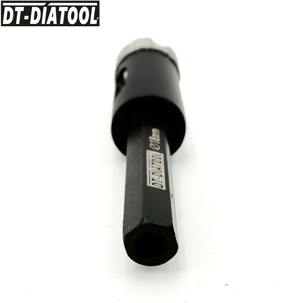Tige hexagonale brasée sous vide à sec, 2 pièces, dia18 mm, diamant, granit marbre, trou de scie, céramique, carrelage, foret, DT-DIATOOL