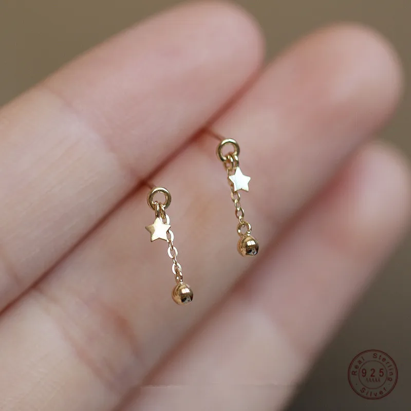 

Серьги-кисточки женские из серебра 925 пробы, 14 карат
