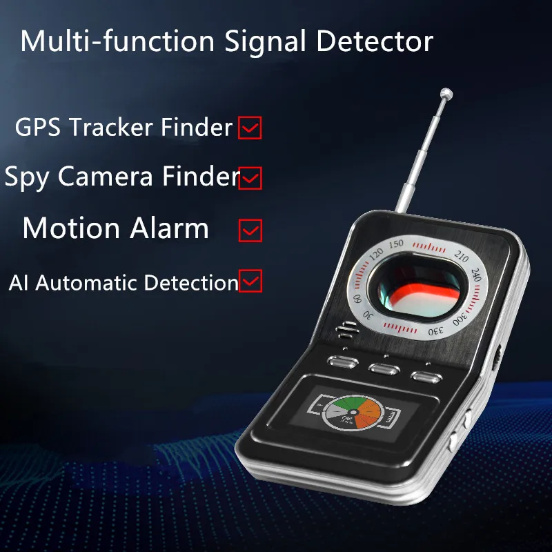 

2020 Portable RF AI Signal Detector Motion Detection Alarm GPS Tracker Finder Hidden Camera Detect