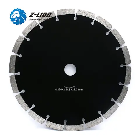 Z-LION 다이아몬드 톱날 건식 절단 디스크, 대리석 화강암 콘크리트, 9 인치, 230mm