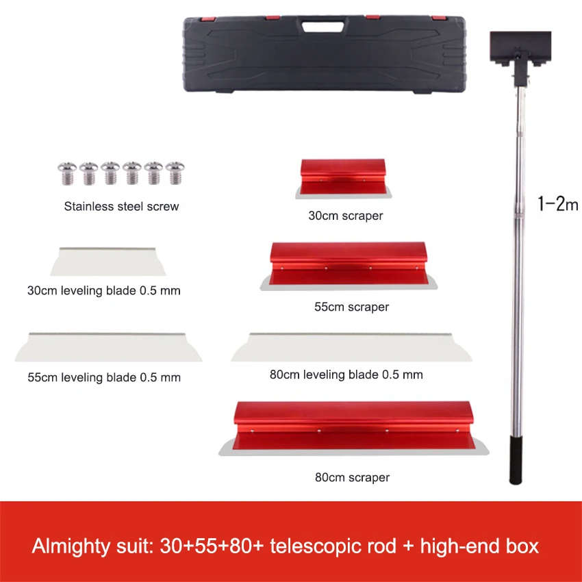 Drywall Smoothing Spatula Set Putty Scraping Tool Skimming Blade Set Drywall Skimming Spatulas Blade Putty Scraping Tool Set