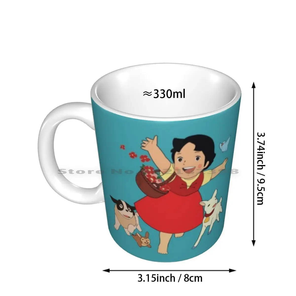 Heidi , The Girl From The Alps Ceramic Mugs Coffee Cups Milk Tea Mug Heidi Alps Switzerland Comic Anime Cartoon Tv Show Tv