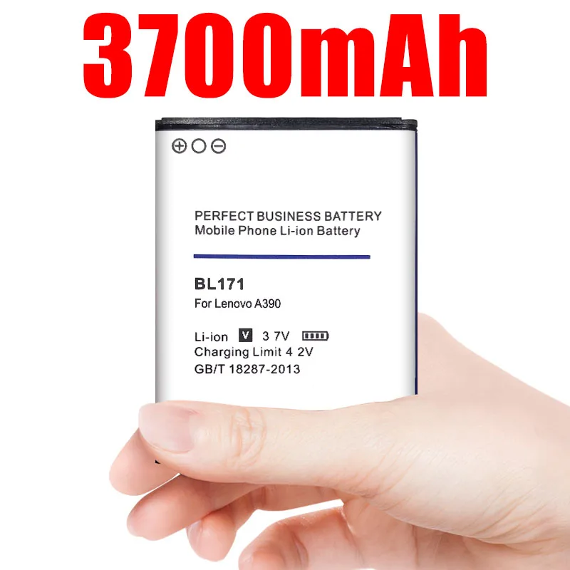 Аккумулятор Bl171 3700 мАч для Lenovo A356 A368 A390 A390t A376 A370e A500 A60 A65 A319