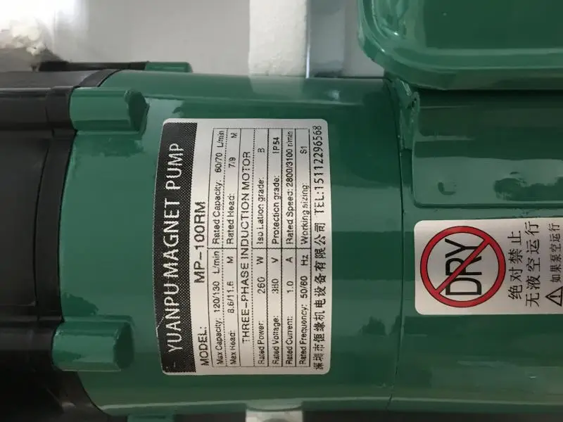 Mp-100Rm Magnetic Pump Md-100R Chemical Pump Electroplating Magnetic Pump Acid and Alkali Resistance Pump Plastic Sea Water Pump