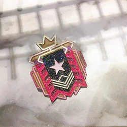 Tom Clancy's Rainbow Siege Metal Brooch Pink Button Pins Denim Jacket Jewelry Rank Badge For Girls Gift