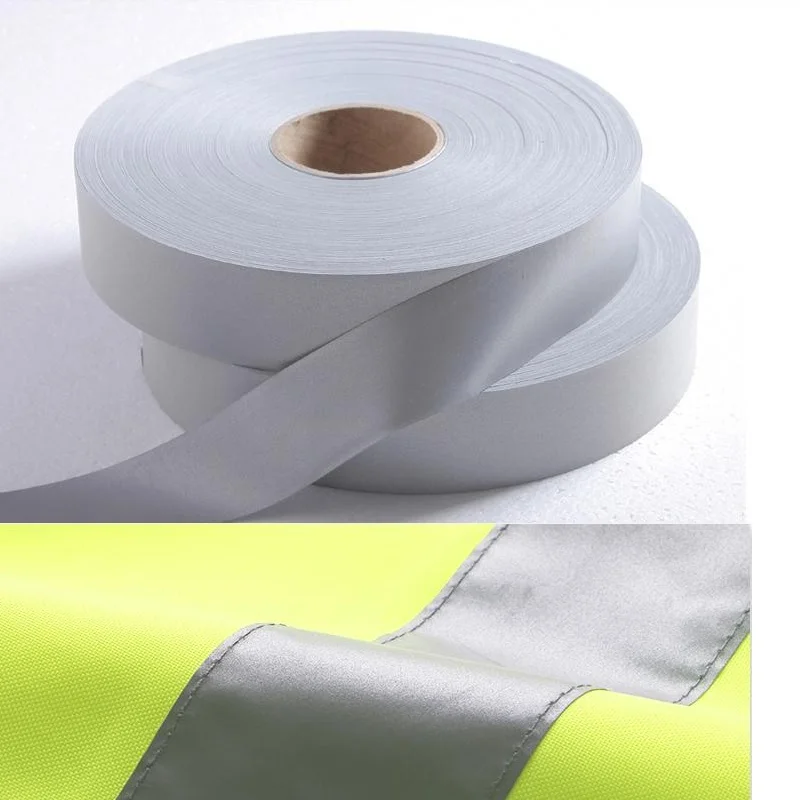 5CM/10CM/100CM High Visibility Chemical Reflective Fabric Warning Safety Traffic Reflective Tape Sewing For Garment Vest Bag