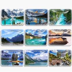 Yoho Jasper Banff National Park Fridge Magnet Emerald Lake Icefield Parkway Tourist Souvenir Glass Refrigerator Magnetic Sticker