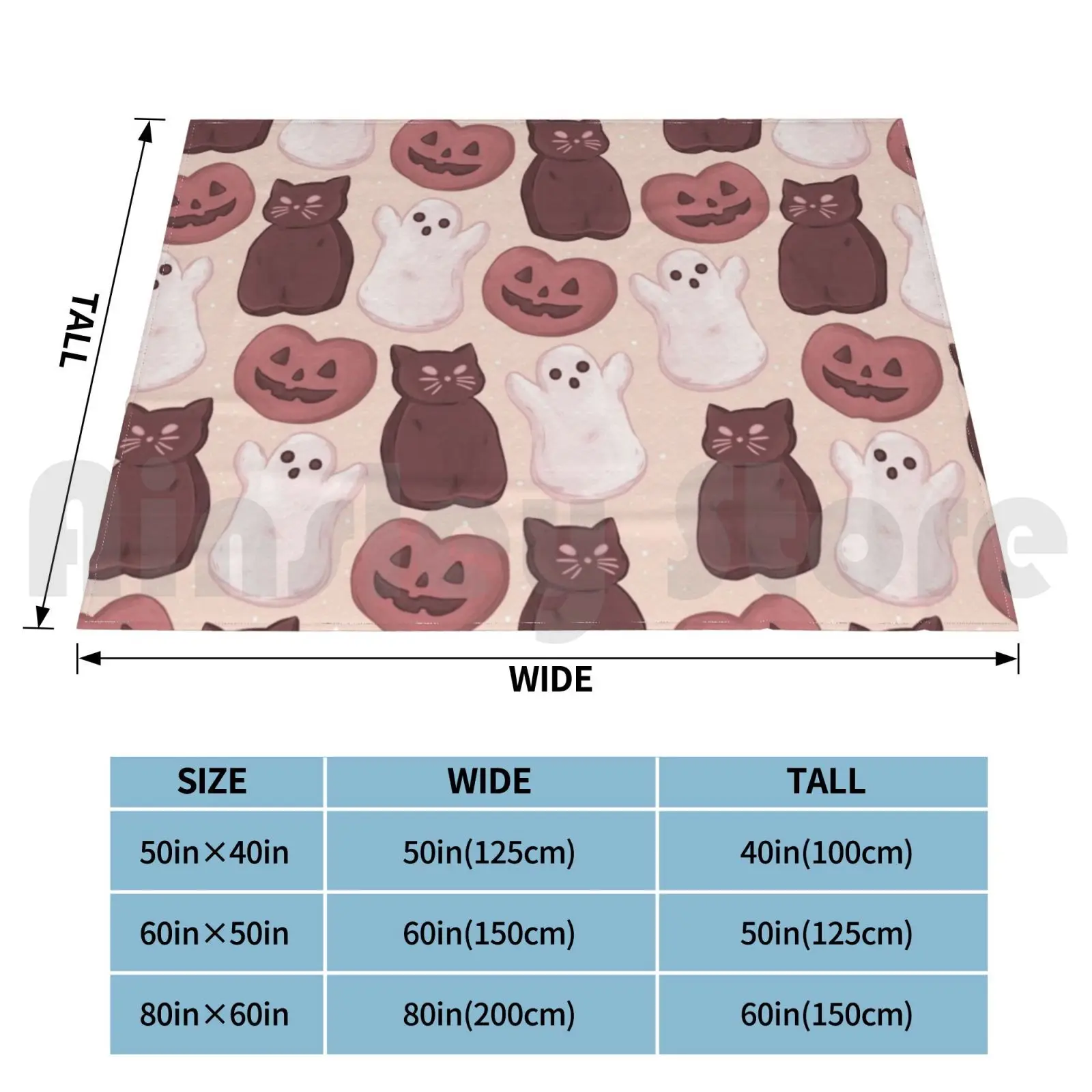 Halloween Marshmallows Soft Orange Blanket Fashion Custom 1339 Kitties Pumpkin Pumpkins Jack Lantern Cat