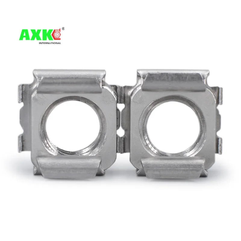 10Pcs M4 M5 M6 M8 304 Stainless Steel Quartet Floating Nut Cassette Elastic Enclosure Card Square Cage Nuts Rack Mount