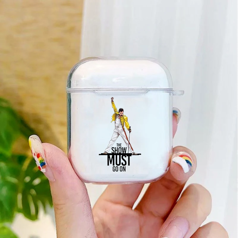 Fashion Freddie Mercury Queen band Soft silicone TPU Case For AirPods Pro 1 2 3 Clear Wireless Bluetooth Earphone Box Cover