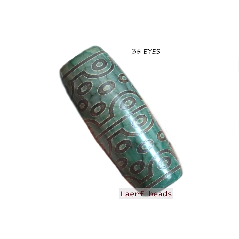 1Pcs , Around 13-15X38-40 mm Green Grey Tibet Dzi agates Beads ,For DIYJewelry making! Mixed wholesale for all items !