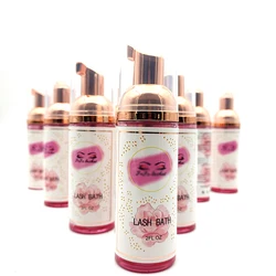 Custom High Quality 60ml Eyelash Shampoo Gentle Cleansing Eye Lash Private Label Extension Eyelashes Mousse Foam Eyelash Cleaner
