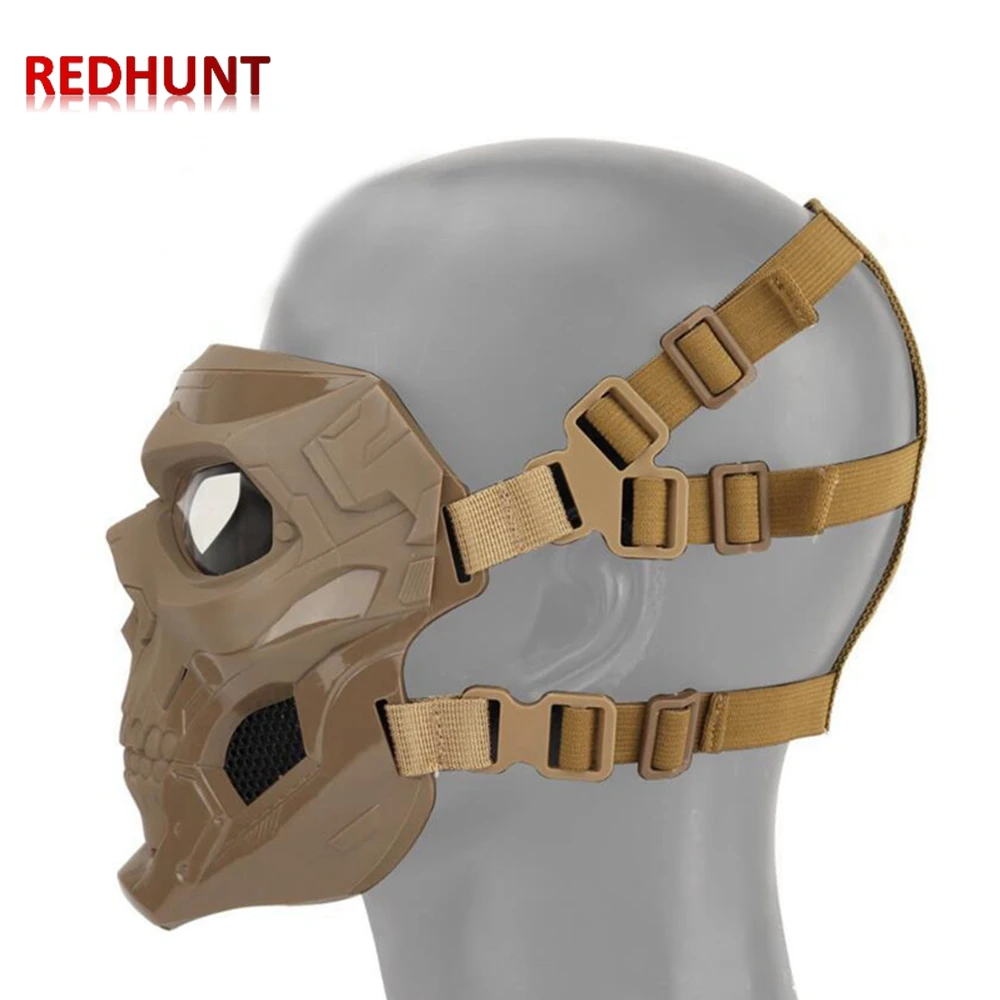 Airsoft Paintball Skull Skeleton Mask Tactical Full Face Mask with Eye Protection Helmet Mask FOR Paintball Game