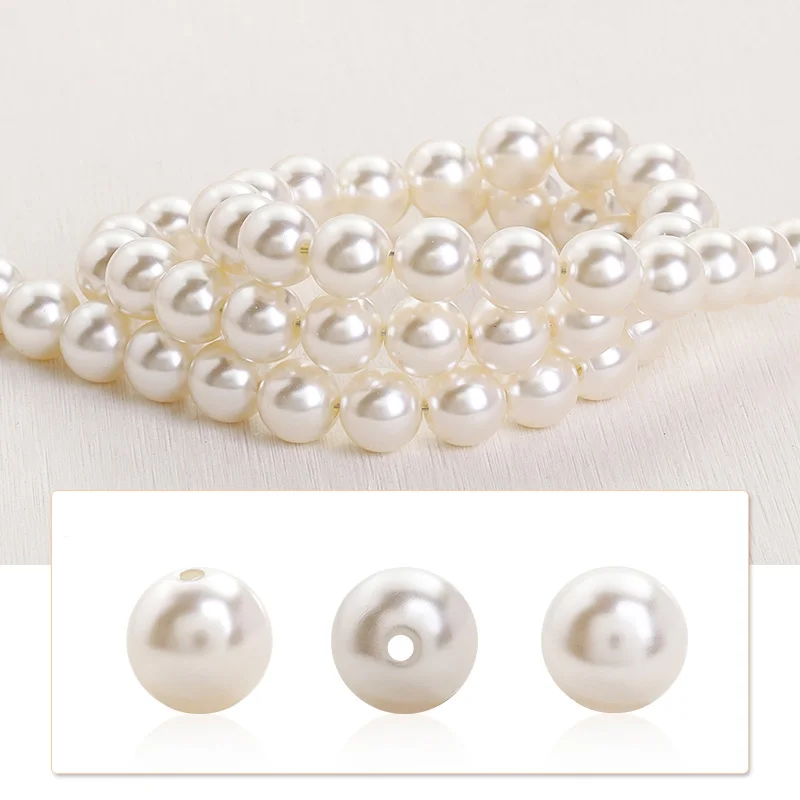 3/4/5/6/8/10mm Pearl High Quality ABS Beads Necklace Earring Pearl Diy Jewelry Accessories Loose Pearl for Needlework