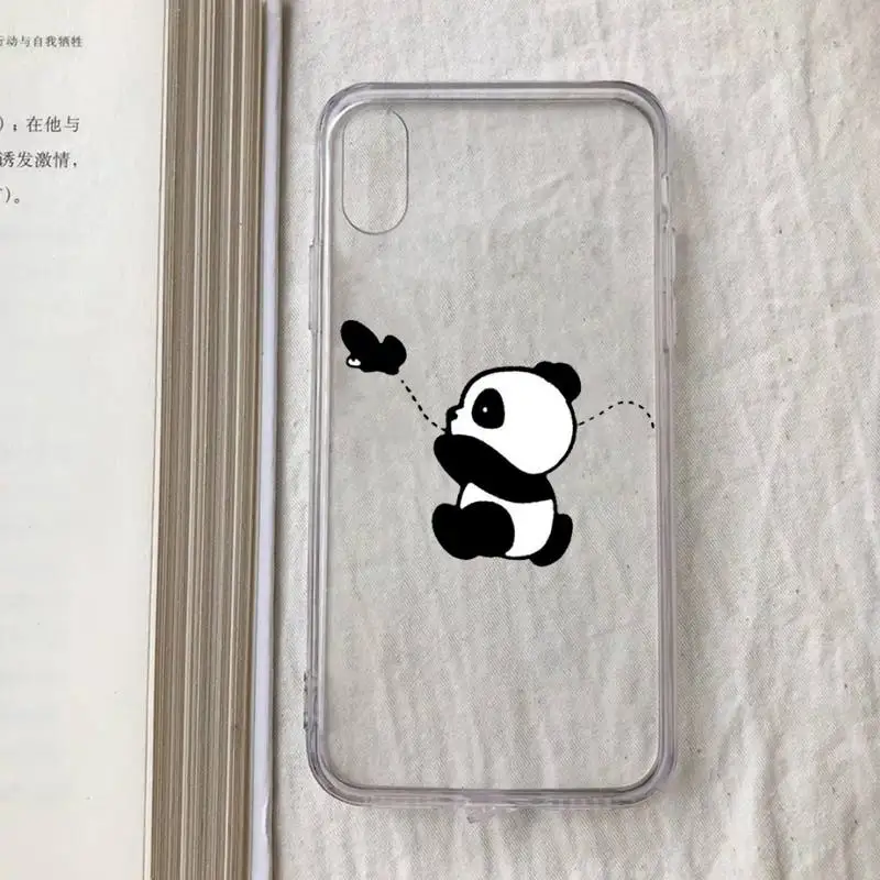 Creative Bear Panda Animal Shockproof Phone Case for iPhone 11 12 13 mini pro XS MAX 8 7 6 6S Plus X 5S SE 2020 XR case