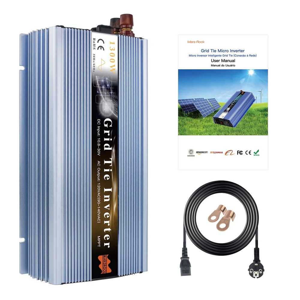 1300W Grid Tie Solar Inverter, Input 18V, 30V,36VDC, Max 1500W solar or wind power, MPPT function, high quality, free shipping!!