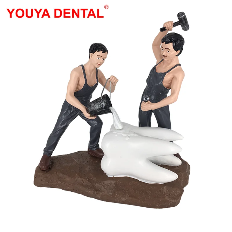 1PC Dental Desk Decoration Dentistry Gifts Resin Tooth Filling Material Sculpture Dentist Gift Clinic Desktop Ornament Artcraft