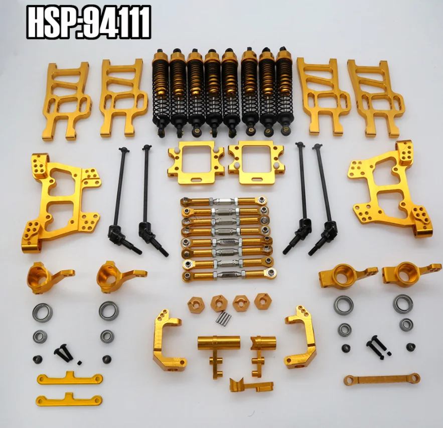 1:10 Unlimited RC Car Metal Upgrade Kit for HSP 1/10 Monster Truck 94111 94108 102010 102011 102012 106017 108019 108022 108004