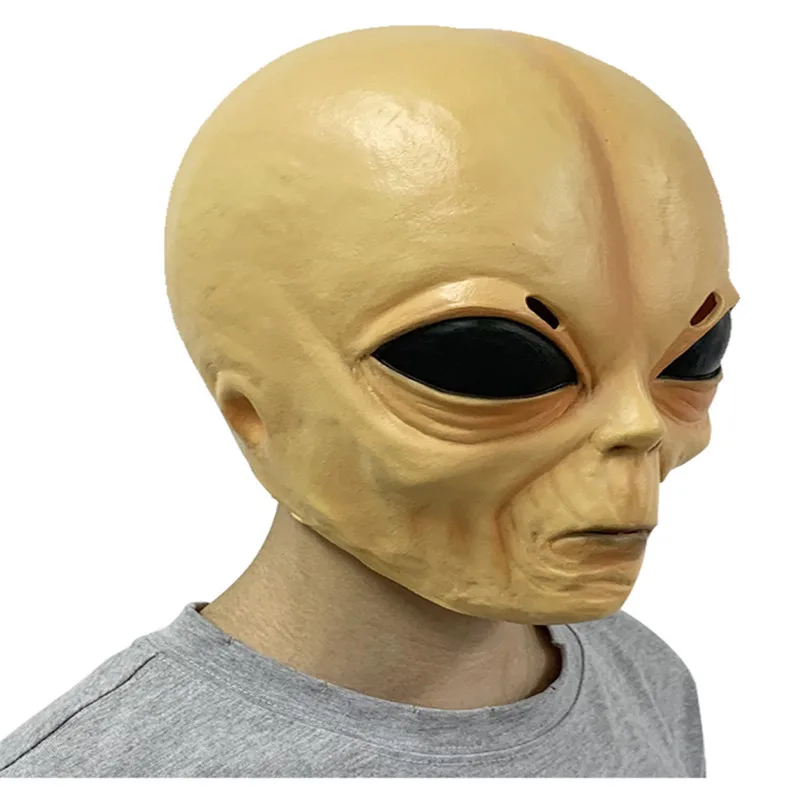 Halloween Dress Up Party Cosplay Alien Mask Halloween Alien Mask Horror Headgear Ufo Props Masquerade Costume Props