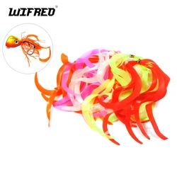 30pcs Multiple Color Luminous silicone lure skirt trailers integrated Spinnerbait Buzzbait Rubber Jig Lures Material