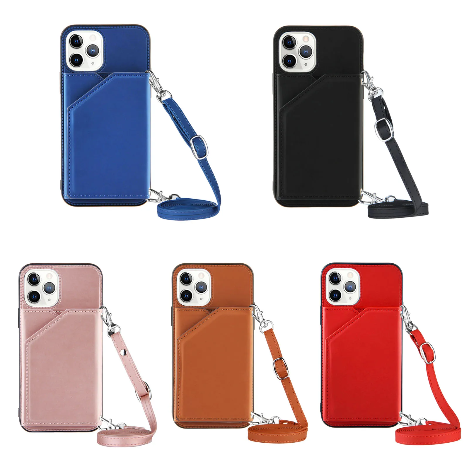 Wallet Strap Case for Samsung Galaxy A54 A34 A24 A14 A15 A05 A05S A55 A53 A33 Shockproof Card Leather Necklace Crossbody Cover