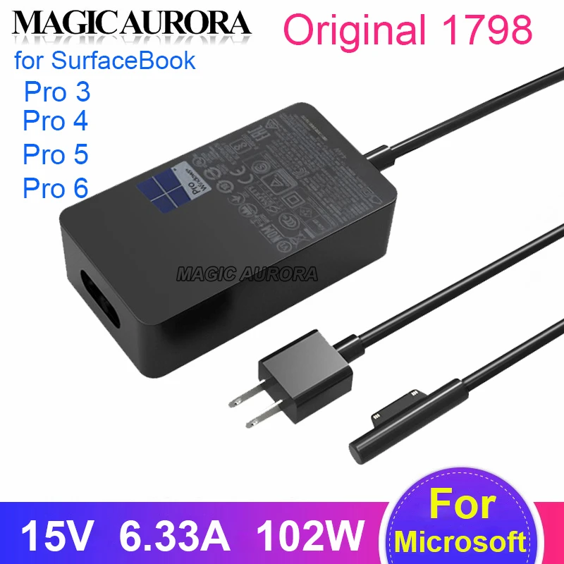 Original 1798 Für Microsoft Surface1/2 15V 6,33 A 102W AC Adapter Schnell Ladegerät Für Oberfläche Pro 7 Pro 6 Pro 5 Pro 4 Pro 3 Laptop