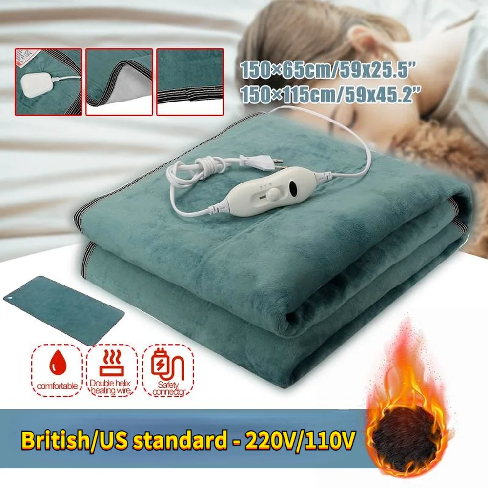 Electric Blanket 110V/220V Warm Bed Heater Thermostat Electric Bed Warmer Pad Soft heated blanket  Warmer Heater Security Carpet