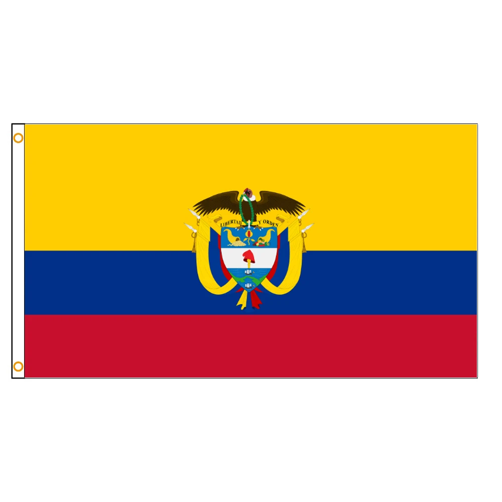 3x5Fts 90X150cm Colombia With Emblem Colombian Flags And Banners National Flag Country Banner