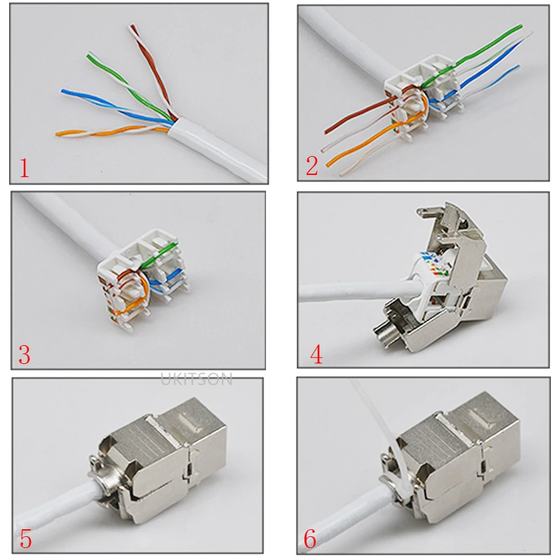 1 cổng CAT7 RJ45 Tường Bảng Điều Chỉnh CAT.7 LAN Giao Diện Ổ Cắm Cho 10 gam Mạng Cắm