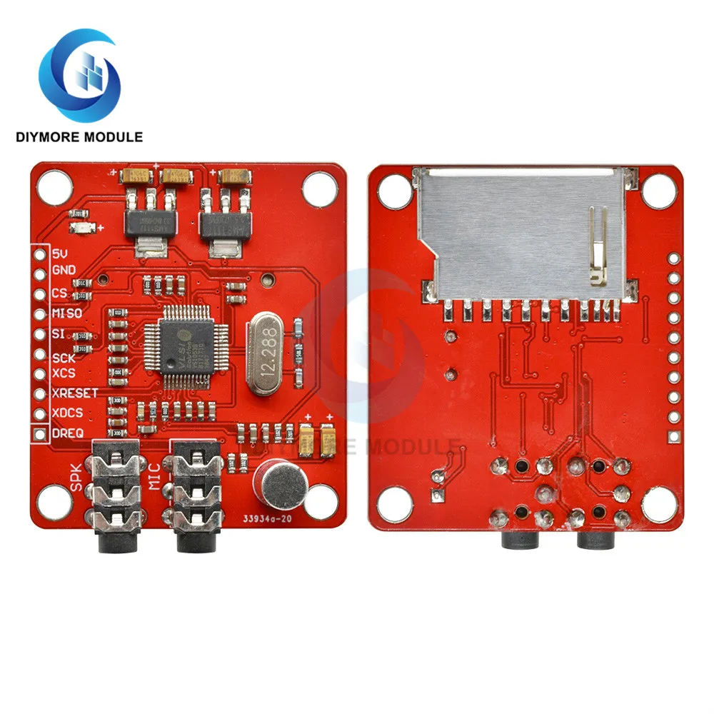 VS1053 VS1053B Audio Decoder DAC Board MP3 Stereo Hifi Player With Pins For Arduino Speakers Electric Toys