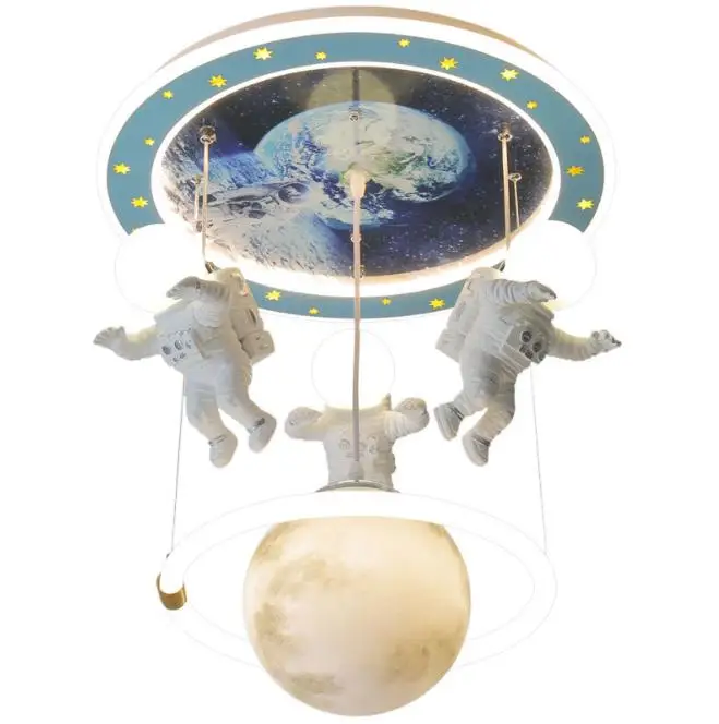 

Children's room chandelier boy creative wandering Earth Star Lamp astronaut boy bedroom