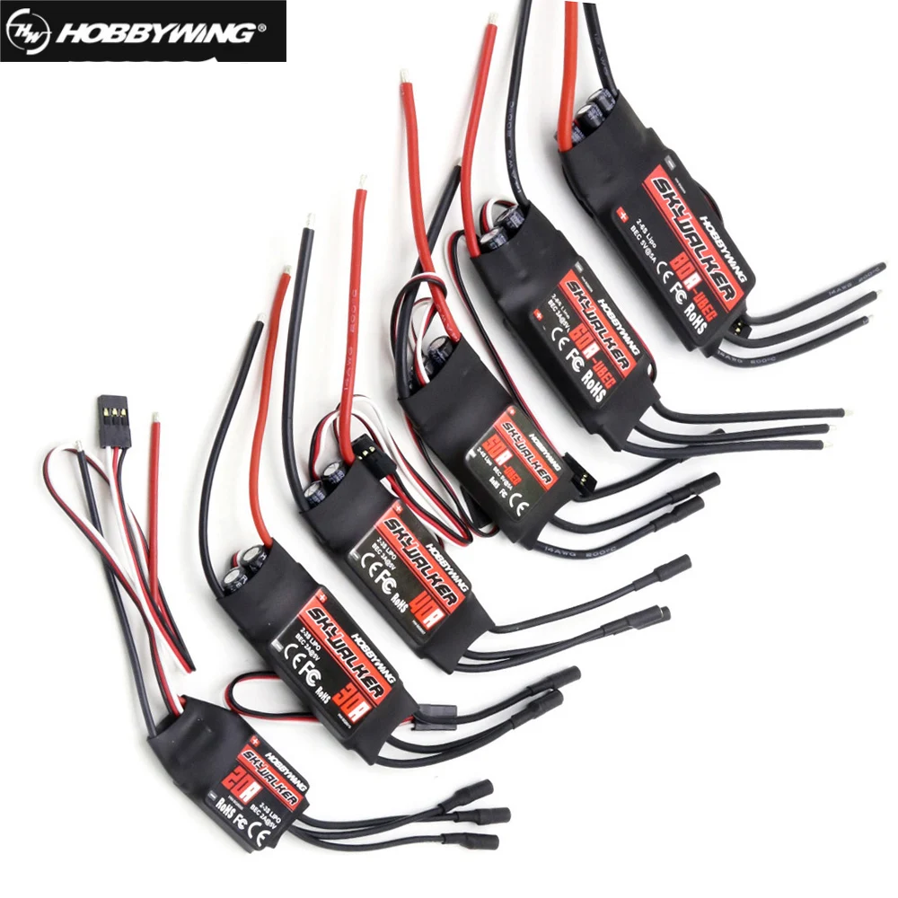 Hobbywing Skywalker 20A 30A 40A 50A 60A 80A ESC Speed Controler With UBEC For RC FPV Quadcopter Airplanes Helicopter -ANTENNA