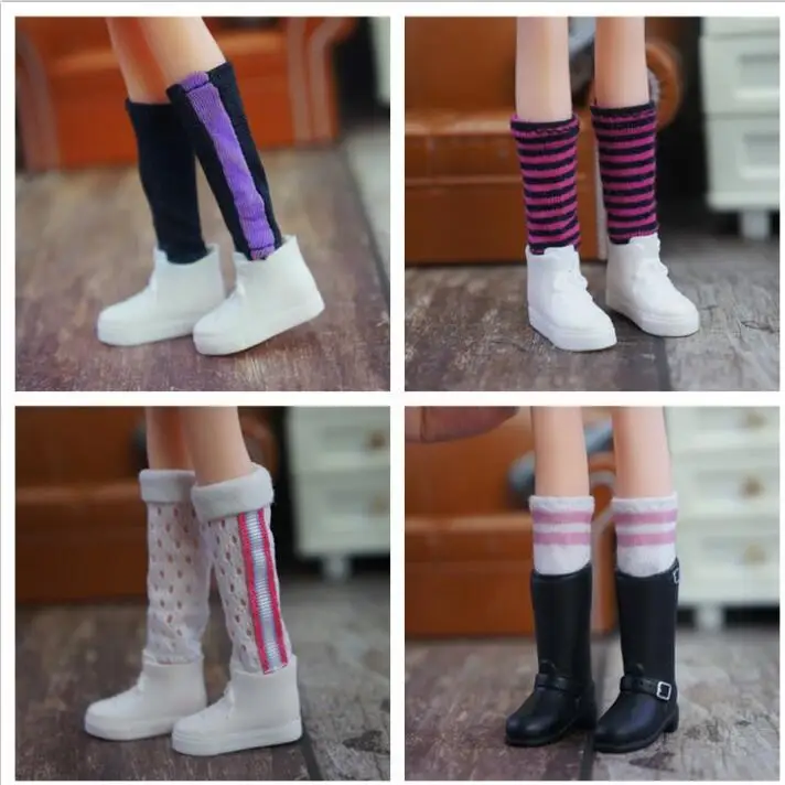 Licca Doll Socks Leg Warmer Shoes Sandal Boots Colorful Doll Decors Doll Accessories Doll Skate Shoes Red Black Pink Brown Shoes