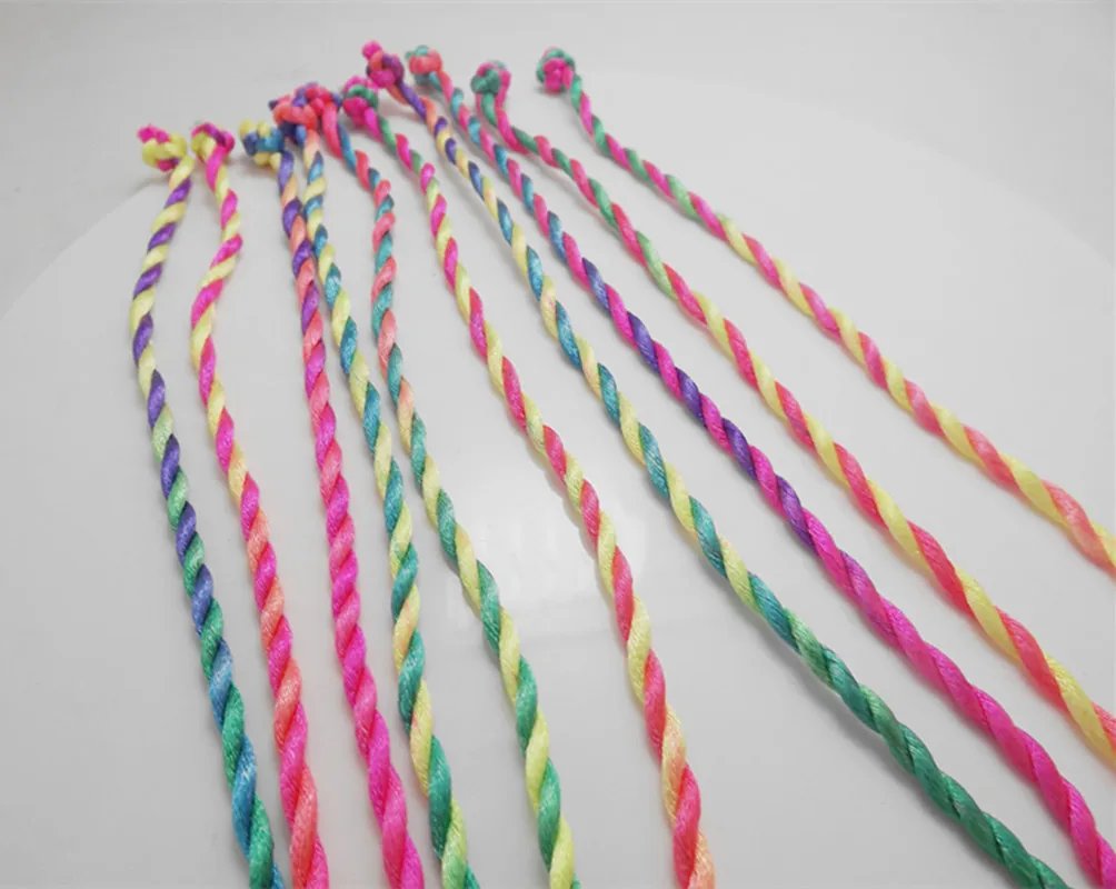 

100 Pcs Colorful Silk Cord Kids Bracelets Lovely Children Holiday Gift Daily Decor Jewelry